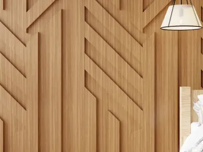 Wall wood V34 for your interior wall wood  3D model