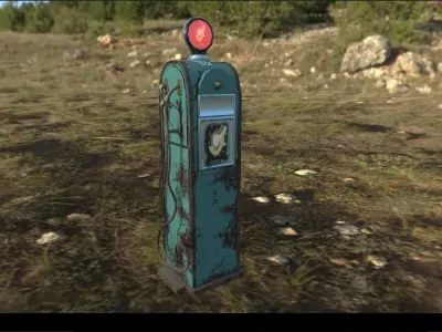 pump station  Low-poly 3D model