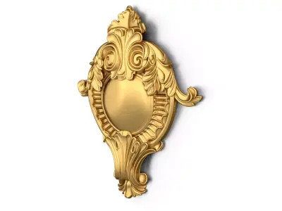 Cartouche classic decorative ornament cnc 3d printing stl 07  3D print model