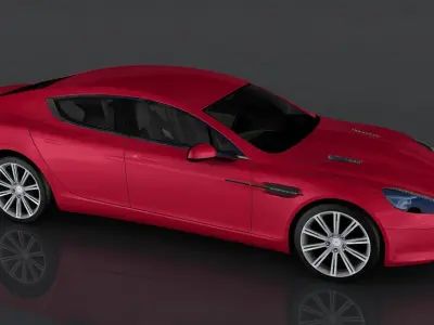 Aston Martin Vantage Low-poly 3D model