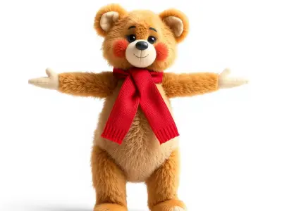 Cheerful Teddy Bear model pack Low-poly 3D model