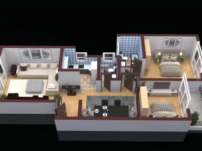 3d floor plan 3D model