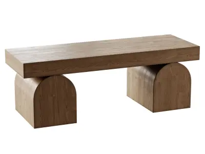Henley elm coffe table 3D model