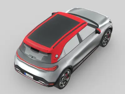 Smart 1 Brabus Low-poly 3D model