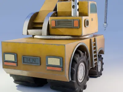 Excavator Low-poly 3D model