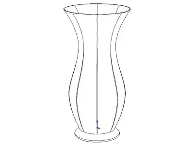 Green Plastic Vases For Flowers 3D model