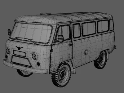 3d model UAZ-2206 3D model