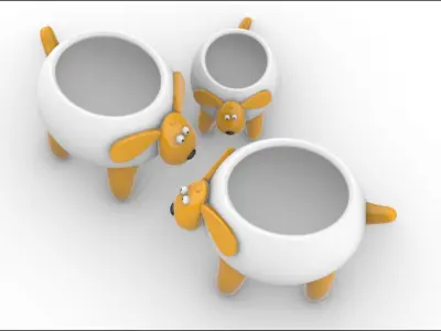 Shoni s Sheep Planter pot 3D model