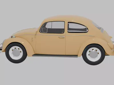 1950 classic car 3d model 3D model