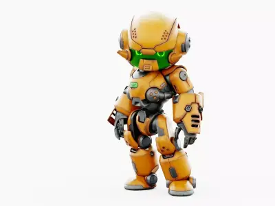 ROBO ZERO-M1  Rigged for Unreal Engine - Unity - MIXAMO 3D model