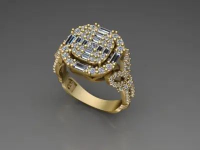 Luxury Jewelry Ring BRG 3D print model