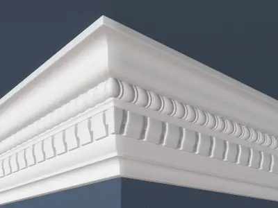 Decorative Crown Molding 3D model 10
