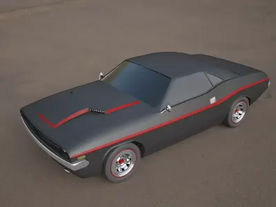 challenger-1970 3ds max model car 3D model