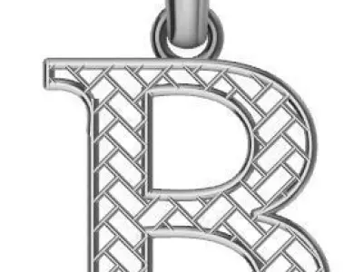 DIRECT CASTING ALPHABET PENDANT Texture 3D print model 3D 3D print model purchase