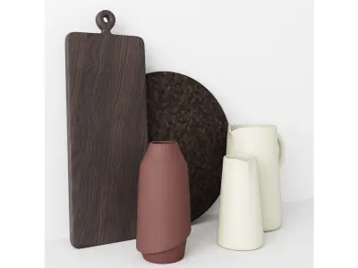 Kitchen Olivia - Accessories Low-poly 3D model