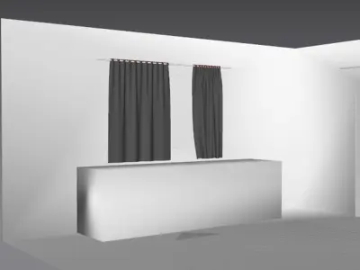 Marvelous Designer and 3DS Max Curtains03 Smallest 3D model