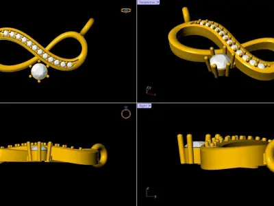 Fancy Gold Pendant - 0111 3D print model