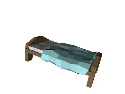 Low Poly Bed Free low-poly 3D model