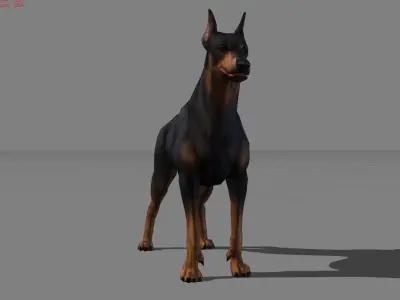 Hound Dog Animal  Low-poly 3D model