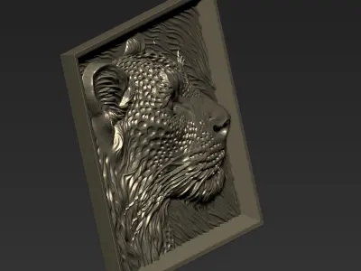 Leopard Head A3 3D print model