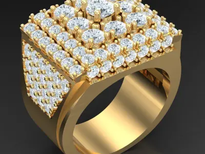 Luxury Men Rings Designs 4MR082 3D print model