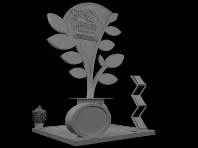 Booth Exhibition Stand a418a 3D model