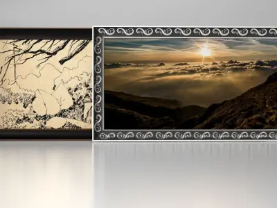 A collection of Frames - Set IV Low-poly 3D model