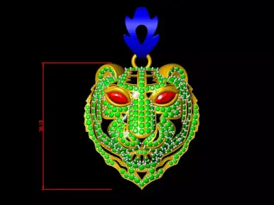 Pendant Tiger  3D print model