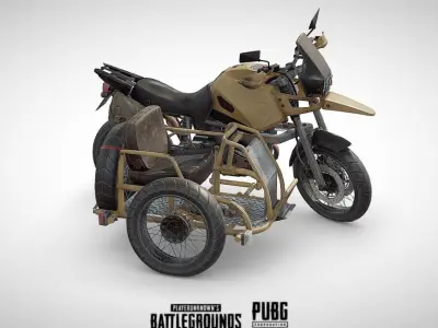 PUBG Motorcycle  3d model 3D model
