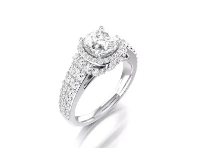 Cloud Nine Engagement Ring 3D print model