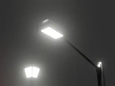 Streetlights 3D Model Pack  Game-Ready Low Poly  Free low-poly 3D model