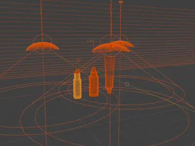 Set of cosmetics Free 3D model