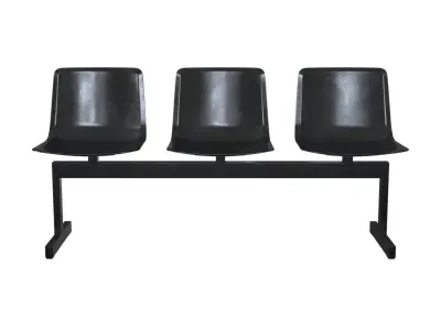 PATO Bench Model-4330 Steel Black Painted Low-poly 3D model