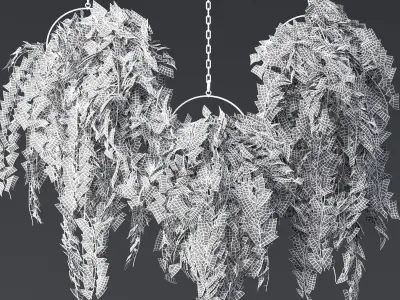 Artificial Sweeping Plant Set 3D model