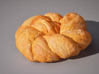 Wheat Bread 5K triangles 4K PBR textures Low-poly 3D model