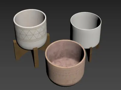 Vases set 3D model