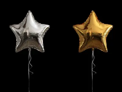 Star Balloons 3D model