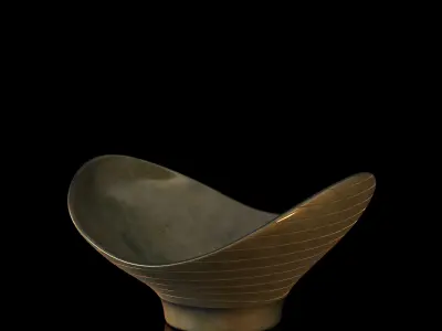 Decorative Brass Bowls by Paavo Tynell Low-poly 3D model