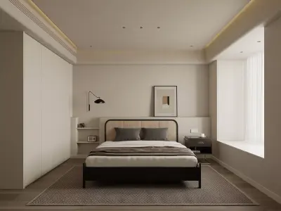 Bedroom interior scenes 3D model 24