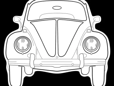 Volkswagen Neon Sign 3D model