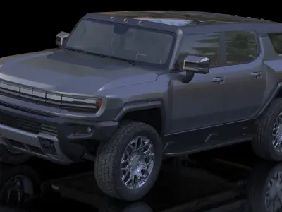 Electric Off-Road Vehicle SUV Black 3D model