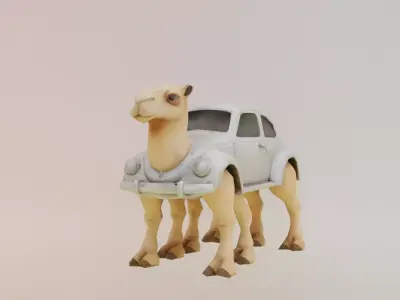 Tracotucotulu Delapeladustuz Italian brainrot Low Poly Low-poly 3D model