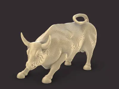 Vertical Bull Parametric 3D model