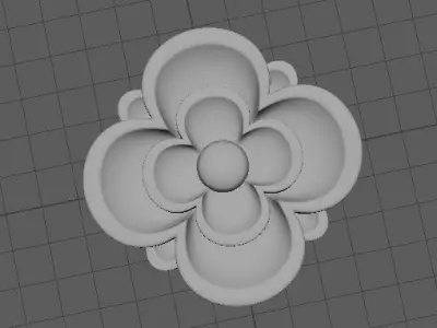 rosette flower Free 3D model