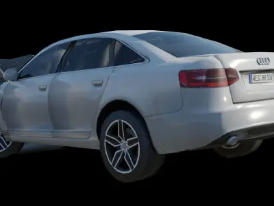 Accident Audi  Low-poly 3D model