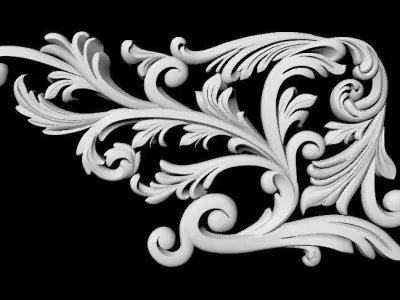 Central decor ornament for furniture 3D model 838