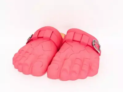 Hulk Foot Clogs shoes Props Second Life toy 3D print model