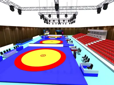 Wrestle Sports Hall 02 3D model