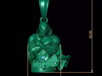 Moon Knight Inspired Warrior Pendant  3D print model