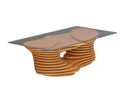Parametric coffee table 11 3D model